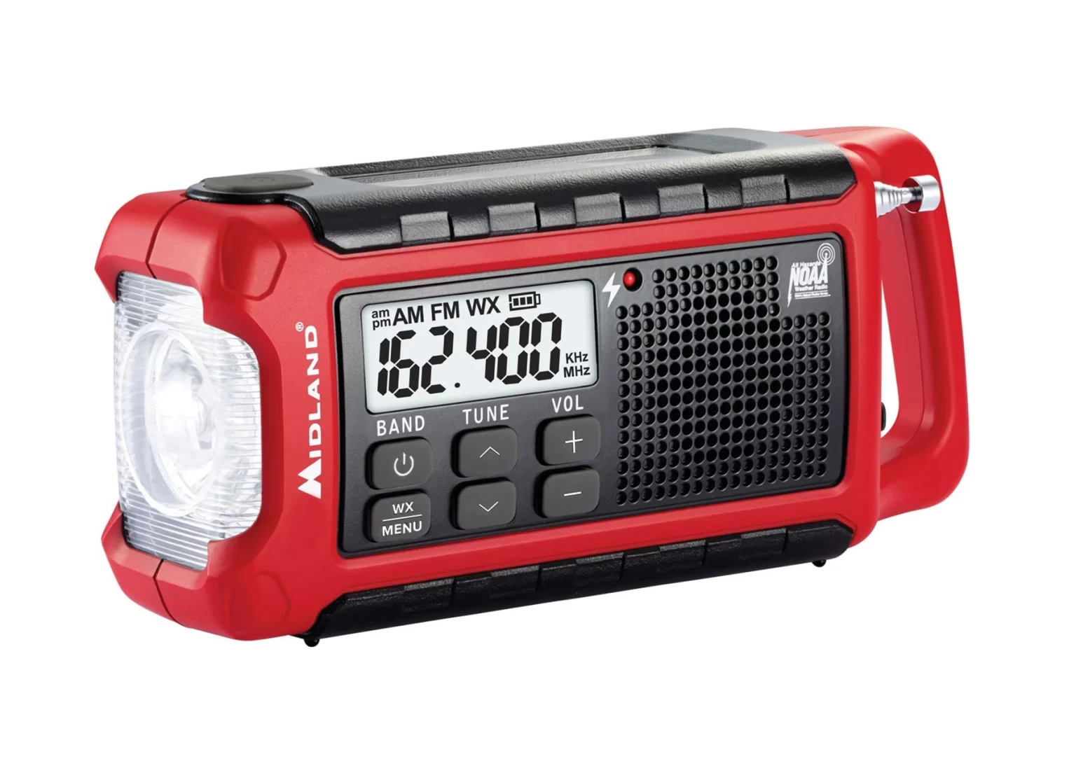 Midland ER210 E+READY Compact Emergency Crank  Radio for Adventurers