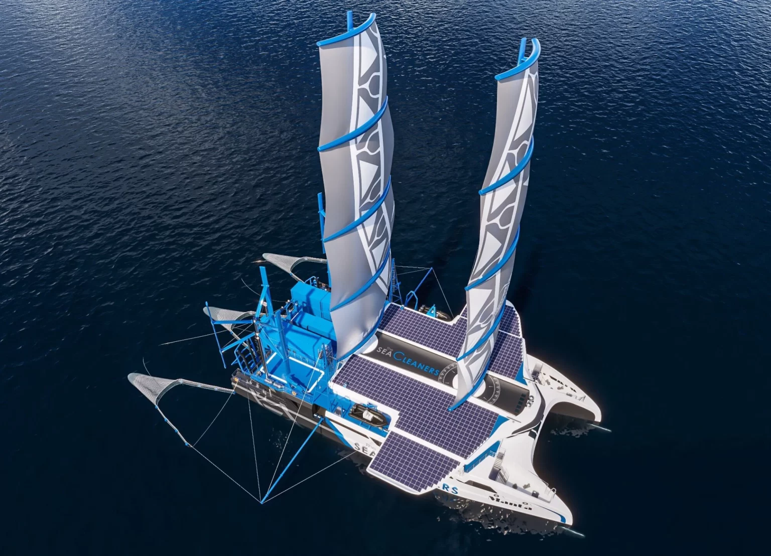 Ocean Cleanup – Manta Innovation’s Self-Sufficient Plastic-Processing Ship