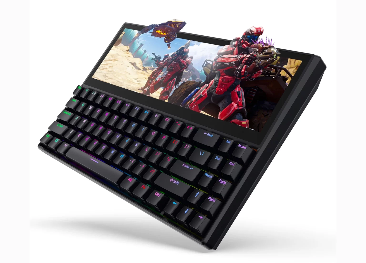 SMISEACOW K2 RGB USB Mechanical Keyboard with 12.6-Inch Touchscreen