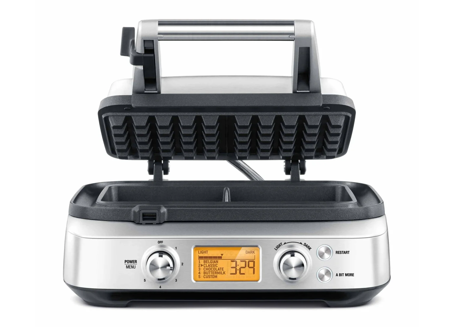 Breville Smart Waffle Pro 2 Slice: Waffle Maker with LCD Display & No-Mess