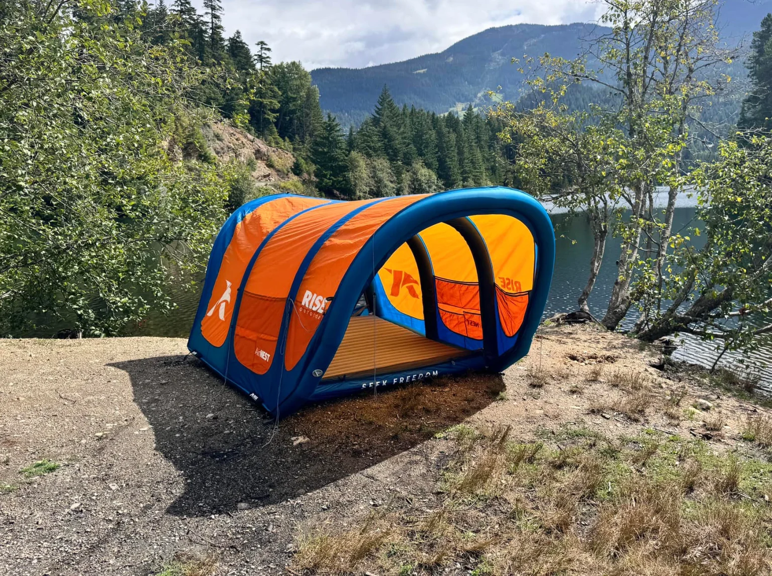 AirNEST:  Rapid-Inflatable Tent with Built-In Mattress for Effortless Camping